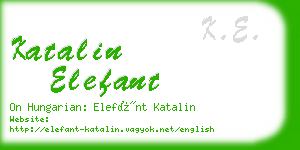 katalin elefant business card